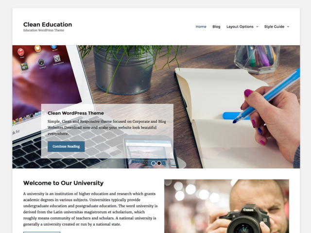Clean Education Pro - Education WordPress Theme